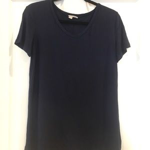 Halogen Navy Blue V-neck t-shirt